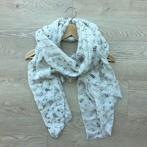 J.Crew Whimsical Shoe Patterned Scarf